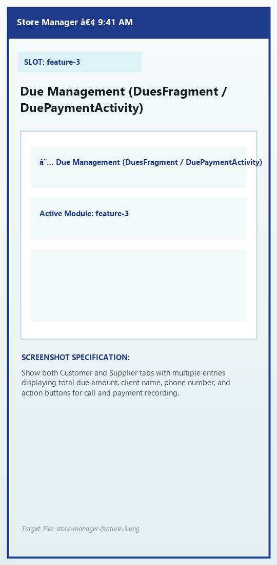 Due Management (DuesFragment / DuePaymentActivity)