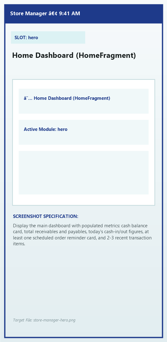 Home Dashboard (HomeFragment)